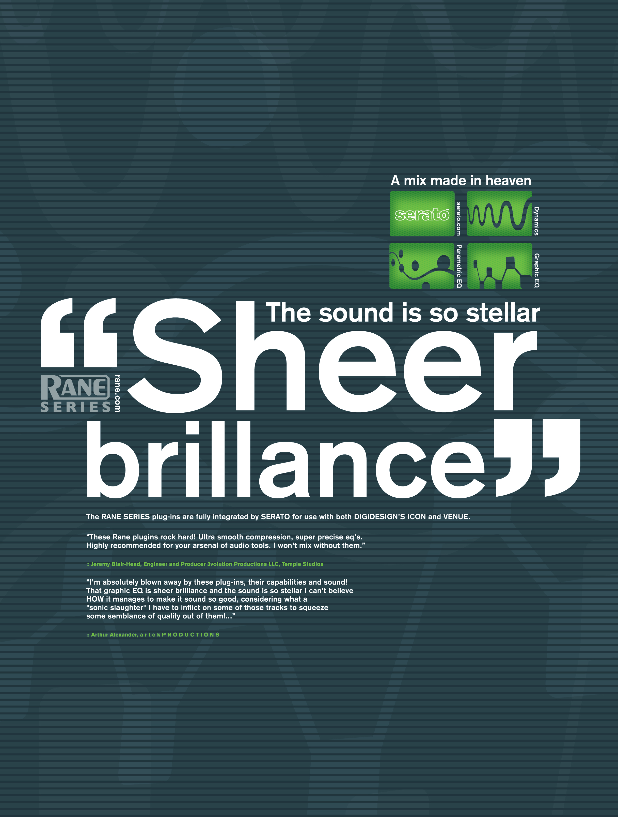 Rane Series Magazine Ads