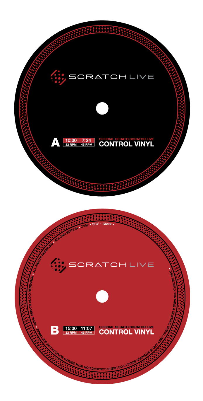 Scratch Live Control Vinyl Label Design