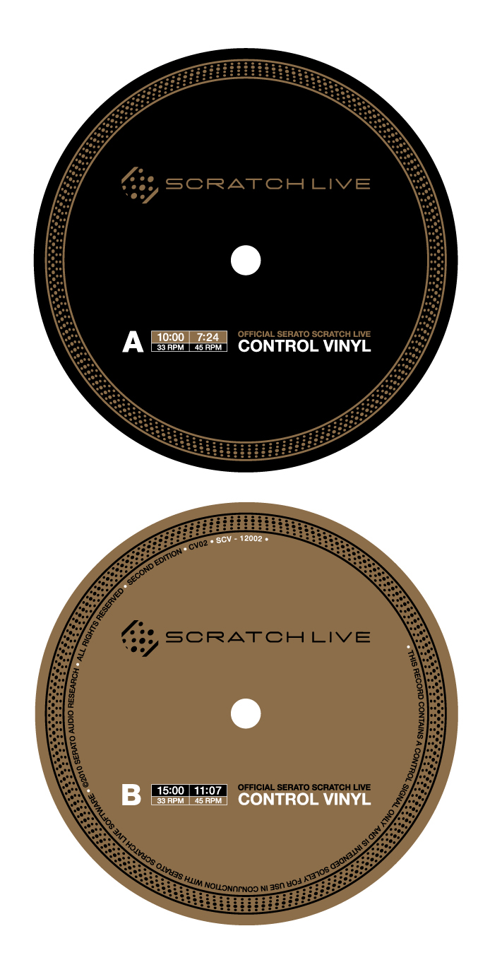 Scratch Live Control Vinyl Label Design