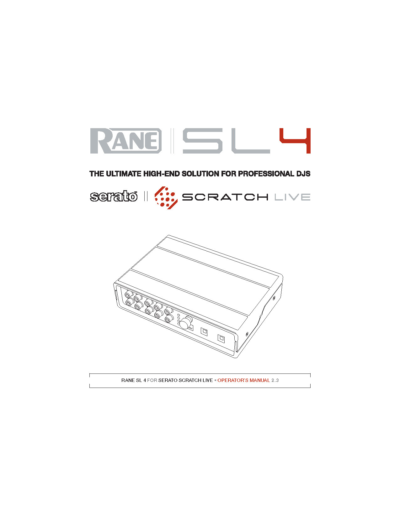 Scratch Live Manual Design