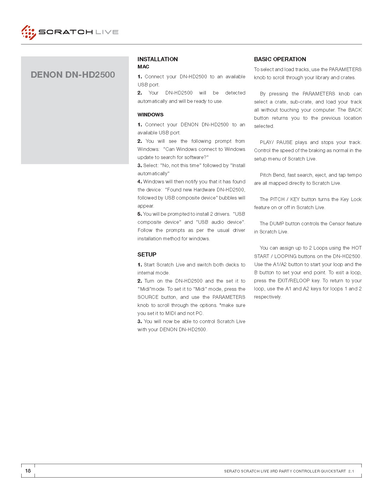 Scratch Live Quick Start Guide