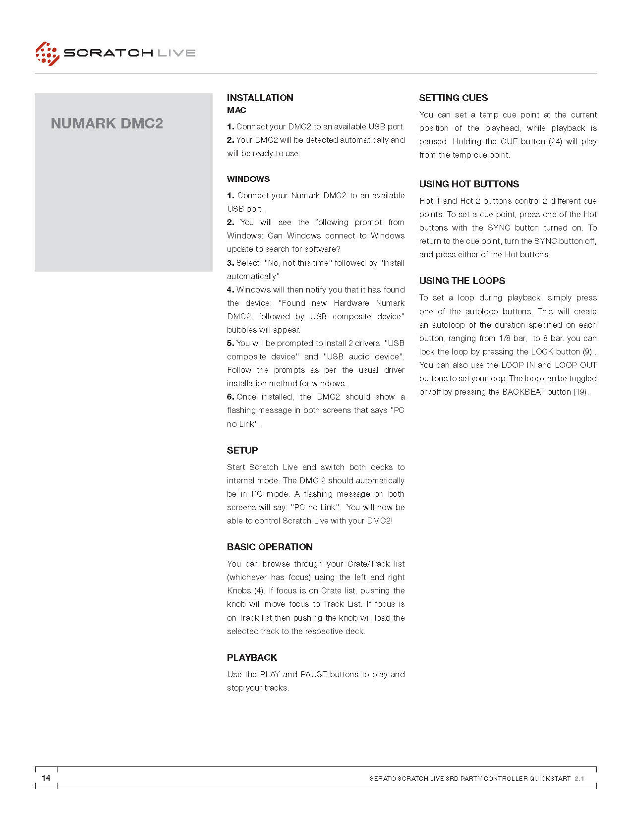 Scratch Live Quick Start Guide