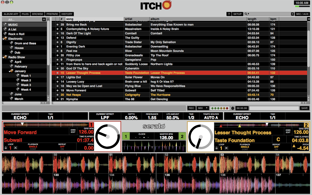 Serato ITCH User Interface