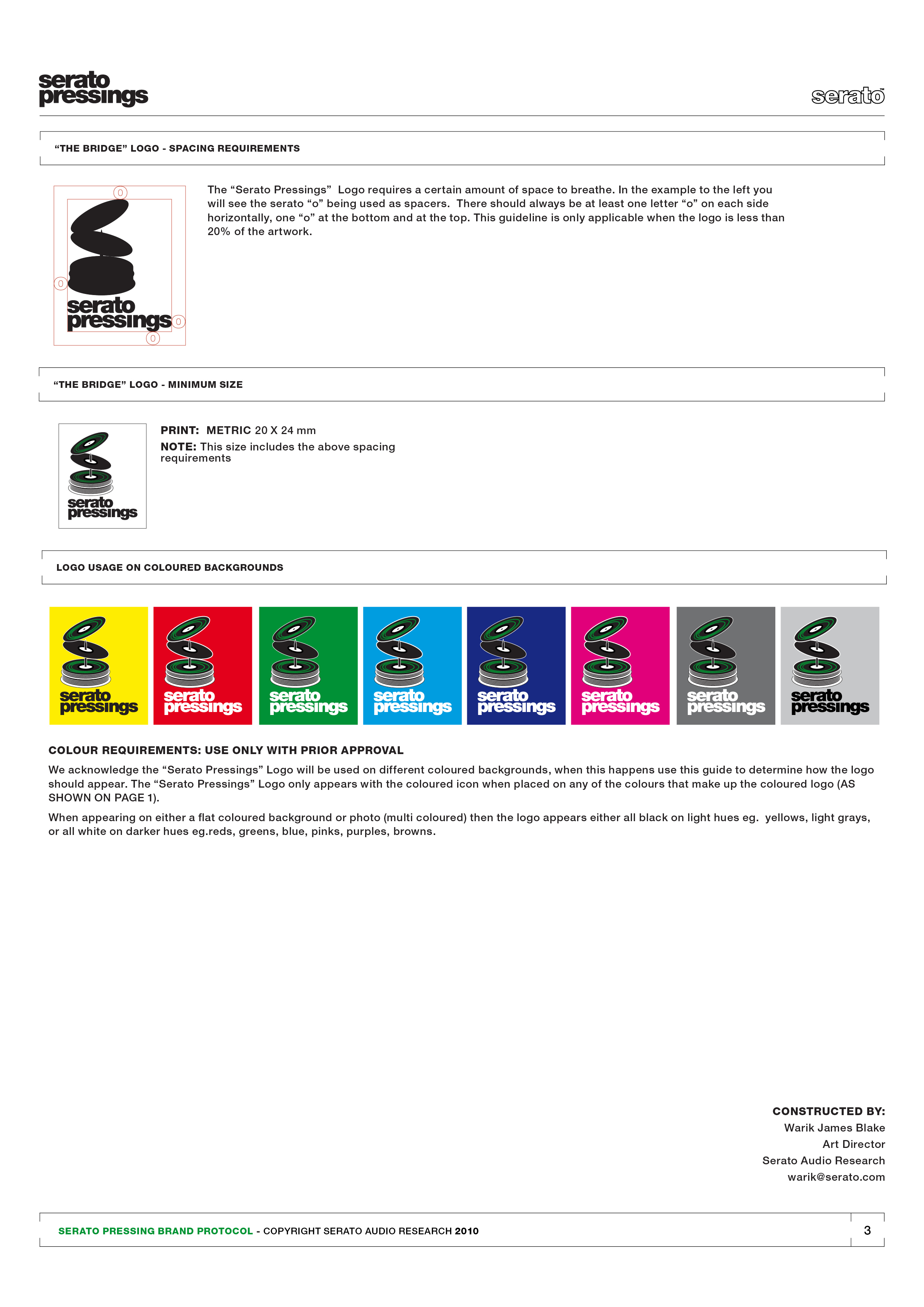 Serato Pressings Logo Development