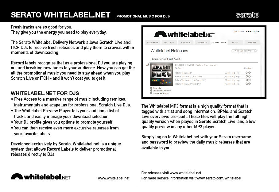 Serato Products Promotional Postcard Design