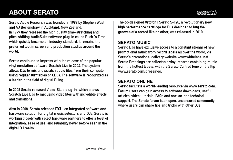 Serato Products Promotional Postcard Design