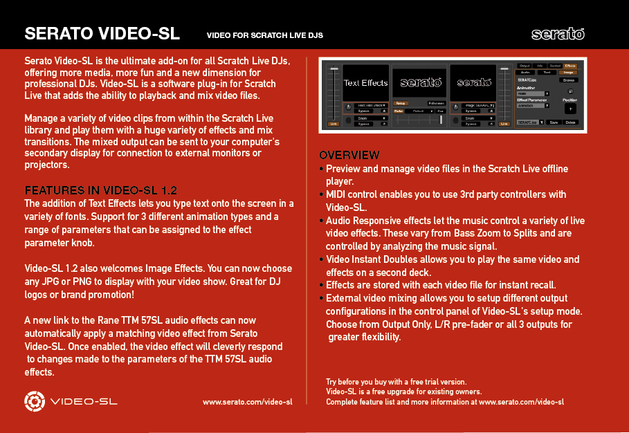 Serato Products Promotional Postcard Design