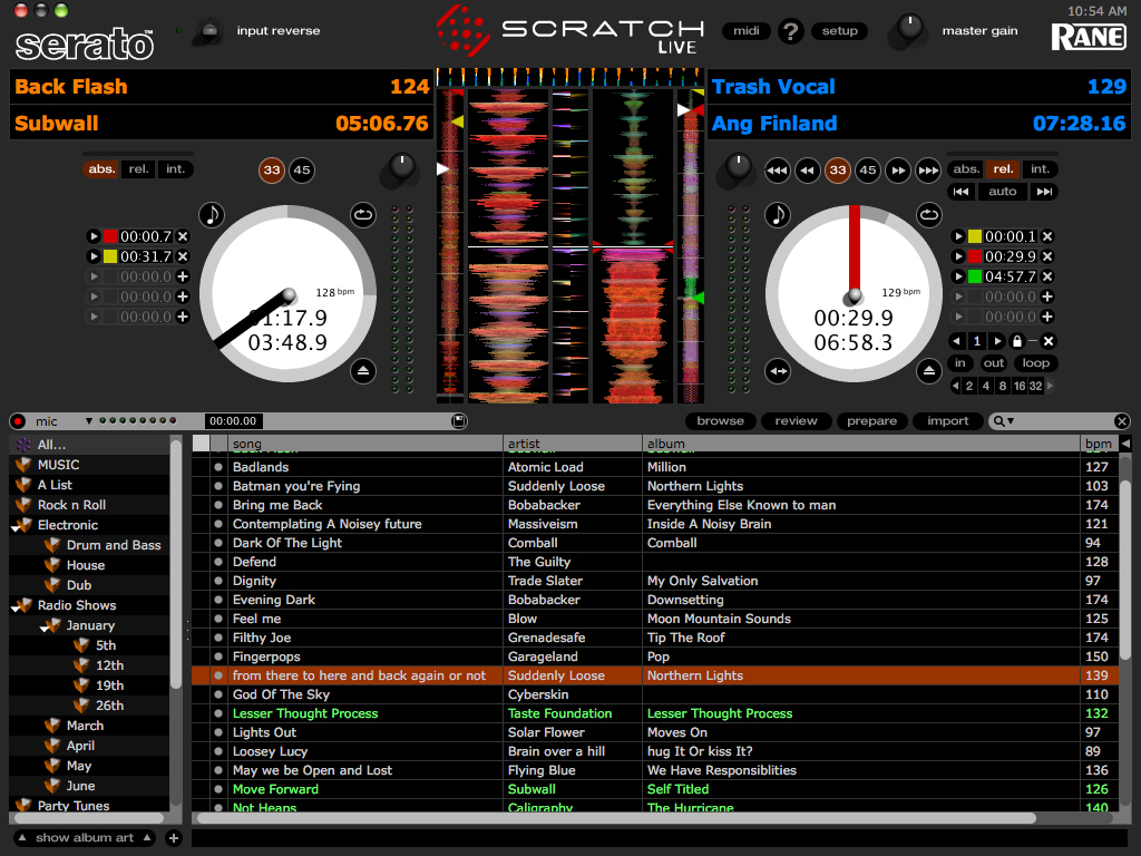 Serato Scratch Live User Interface