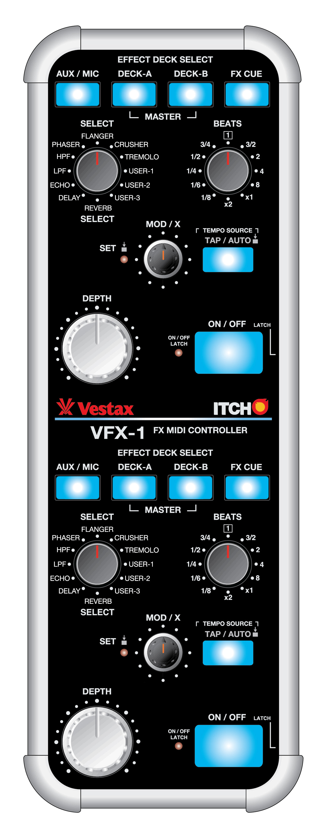 Vestax VCI-300 & VFX-1 Silkscreen Design